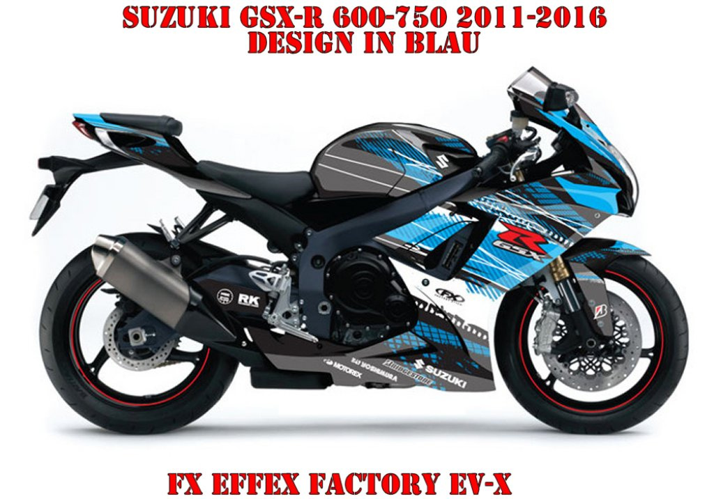 EV-X Blue for Suzuki GSX-R 600/750 2011-2017